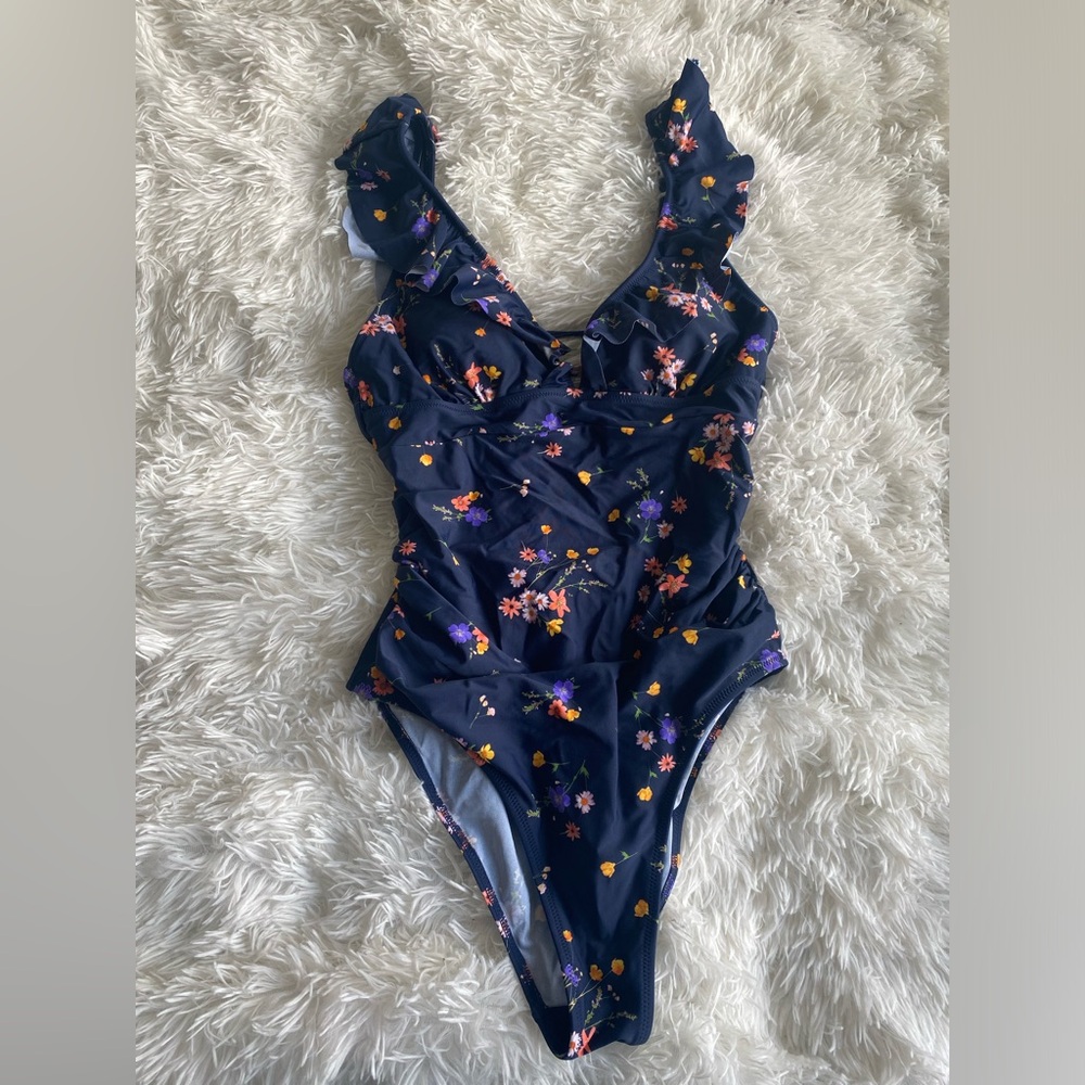 Floral Ruffle One-Piece Swimsuit CupShe Live life on the beach